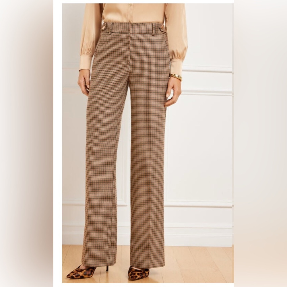 Talbots Tan Checkered Women's Trousers